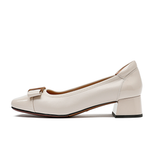 Load image into Gallery viewer, Audrey Mid-heeled Shoes, White
