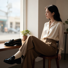 Load image into Gallery viewer, Lune Loafers, Mirror Black