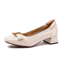 Load image into Gallery viewer, Audrey Mid-heeled Shoes, White