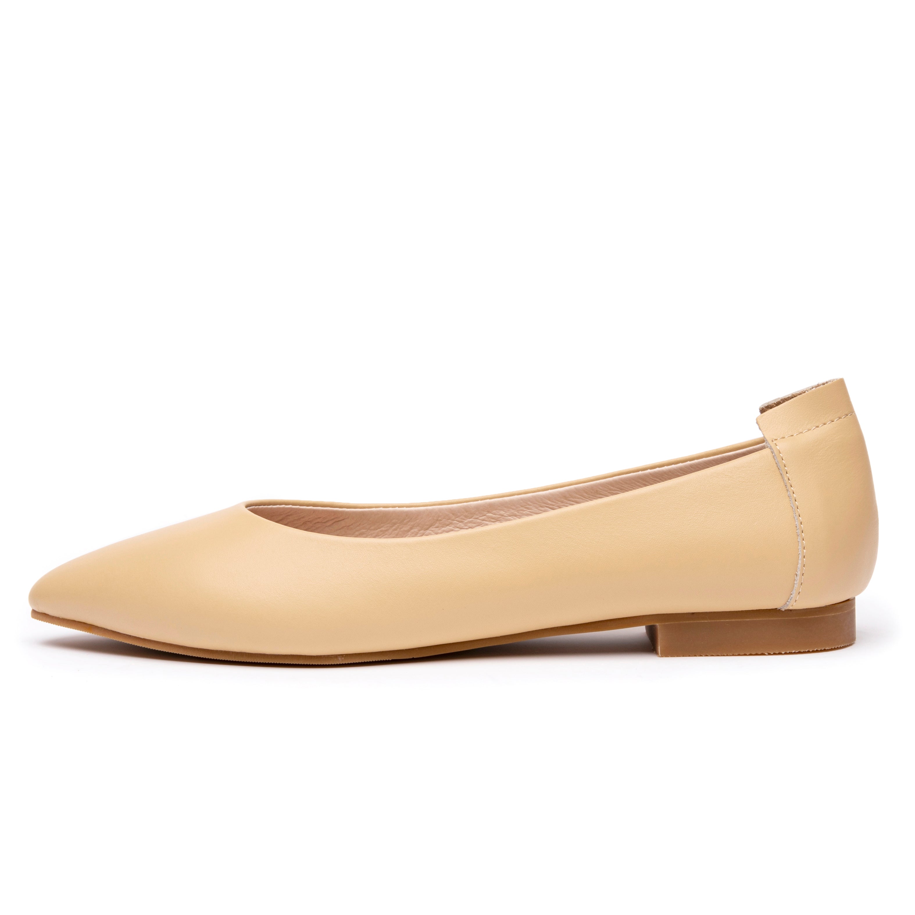 Beige flat shoes online